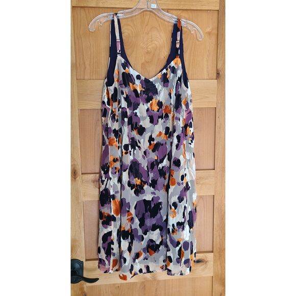 Cabi Burnout Velvet Mini Slip Dress MEDIUM Moody Floral Festival Cocktail Artsy - Picture 3 of 8